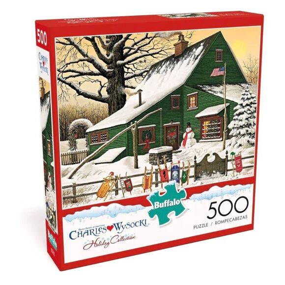 Buffalo Games Charles Wysocki Holiday Collection Cocoa Break at the Copperfields - Picture 1 of 11